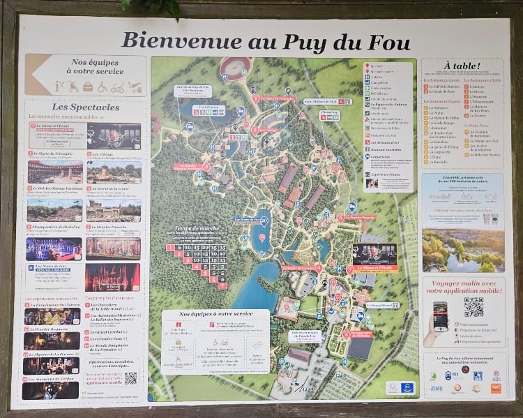 Mapa puy du fou Francia